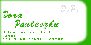 dora pauleszku business card